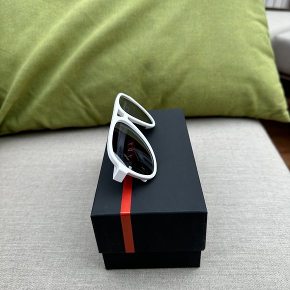 PRADA white aviator sunglasses - Picture 4 of 16